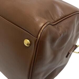 SAINT LAURENT Duffle Shoulder Boston Bag Brown